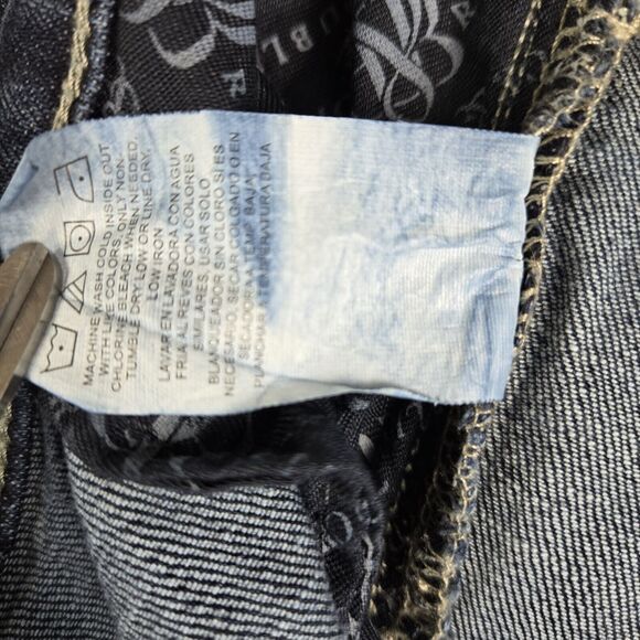 Rock & Republic Kasandra Medium Rise Boot Cut Rhinestone Stud Blue Jeans 14 S - Picture 5 of 5